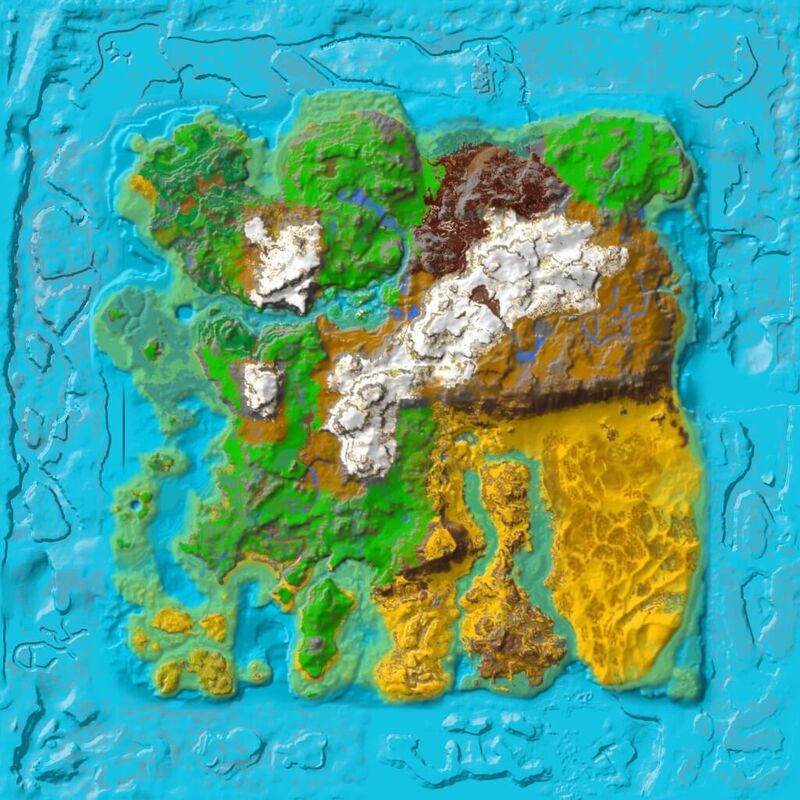 Topographical map of Ragnarok from the Wiki